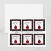 6 Favorietentjes Red Ladybug Uitnodiging Briefkaart (Voorkant / Achterkant)