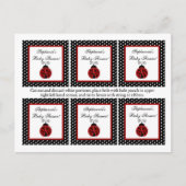 6 Favorietentjes Red Ladybug Uitnodiging Briefkaart (Voorkant)