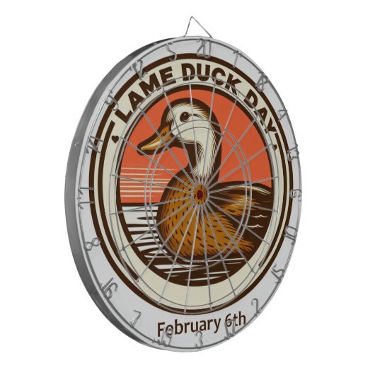 6 feb - Lame Duck Day Dartbord (Voorkant Links)