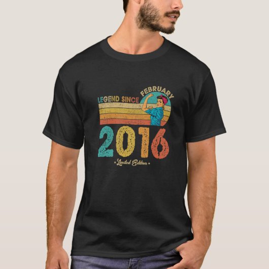 6 februari 2016 Legende sinds 2016 6 Yea T-shirt (Voorkant)