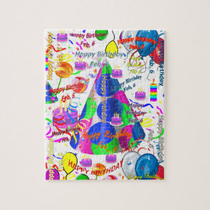 6 februari, Birthday Jigzaag Puzzle Legpuzzel