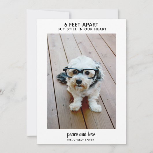 6 feet behalve, maar nog steeds in mijn hart - 1 F Feestdagenkaart (Voorkant)