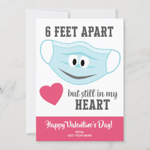 6 feet behalve, maar nog steeds in mijn hart - Val Feestdagenkaart