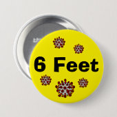 6 Feet COVID-19 Button (Voorkant /achterkant)