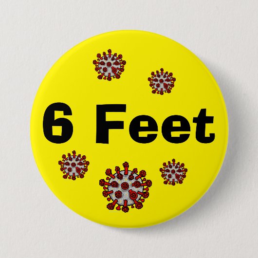 6 Feet COVID-19 Button (Voorkant)