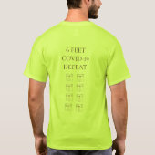 6-FEET COVID-19 TEKORT High Visibility T-shirt (Achterkant)