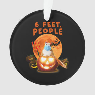 6 Feet mensen Bulldog Dog met Masker Halloween Gif Ornament