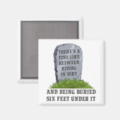 6 feet onder Dirt Bike Motocross Fridge Magnet (Voorkant / Achterkant)