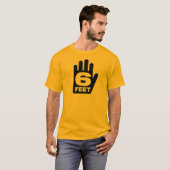 "6 FEET" Sociaal T-shirt met groot gewicht (Voorkant volledig)