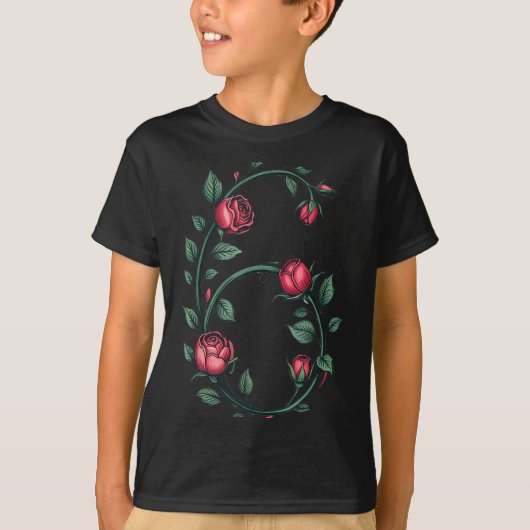 6 Floral 67 Rose Valentines Day Funny Love Matchin T-shirt (Voorkant)