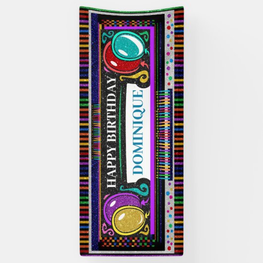 6 Foot Birthday Banner Happy (Verticaal)