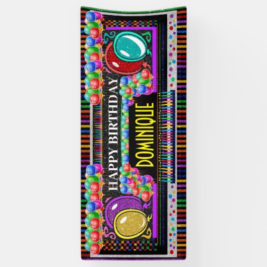 6 Foot Birthday Banner Happy (Verticaal)