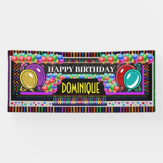 6 Foot Birthday Banner Happy (Horizontaal)