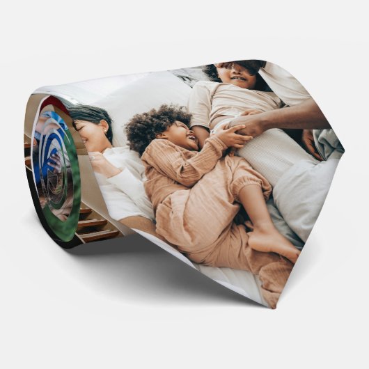 6 Foto Aangepaste Collage Gepersonaliseerd Stropdas (Opgerold)