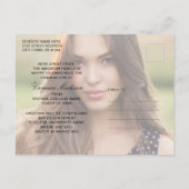 6 Foto Afstudeerder Collage Modern Script Blue en  Briefkaart (Achterkant)