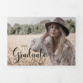 6 Foto Afstuderen Trifold Aankondiging