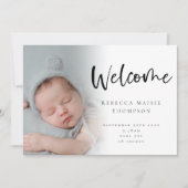 6 Foto Baby Meisje Jongen Script Welkom Geboorte  Aankondiging (Voorkant)