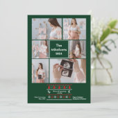 6 Foto Baby We verwachten Zwangerschapsaankondigin Feestdagenkaart (Staand voorkant)