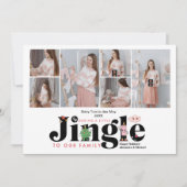 6 Foto Baby Zwangerschapsaankondiging Feestdagenkaart (Voorkant)