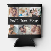 6 Foto: Best Pap Ever Collage Black en White Blikjeskoeler (Voorkant)