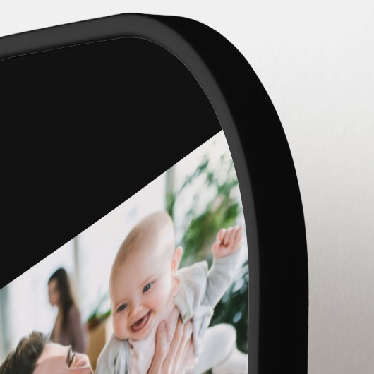 6 Foto: Best Pap Ever Collage Black en White Pickleball Paddle (Links Detail)