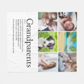 6 Foto Beste grootouders ooit Definitie Fleece Deken (Voorkant (Horizontaal))