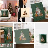 6 Foto Boom Vorm Kerst grootouder Fleece Deken
