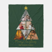 6 Foto Boom Vorm Kerst grootouder Fleece Deken (Voorkant)