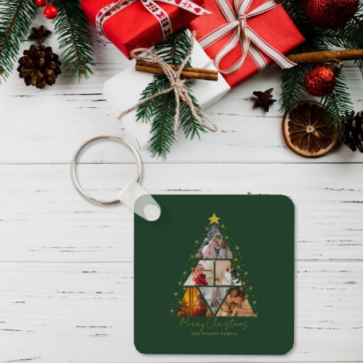 6 Foto Boom Vorm Kerstcadeau voor haar Sleutelhanger