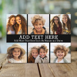 6 Foto collage 2 lijnen tekst — KAN Zwart bewerken Briefkaart<br><div class="desc">Een collage van 6 vierkante foto's met 2 lijnen van tekst die in het midden worden benadrukt. Voeg "GRANDPA" of "DADDY" toe met foto van de kinderen en maak een schattig memento voor het gezin. Voeg je favoriete afbeeldingen toe aan deze leuke sjabloon. U kunt vierkante foto's of om het...</div>