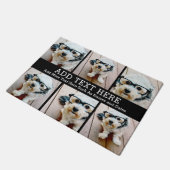 6 Foto collage 2 lijnen tekst — KAN Zwart bewerken Deurmat (Schuin)