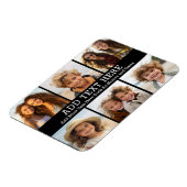 6 Foto collage 2 lijnen tekst — KAN Zwart bewerken Magneet (Linkerzijde)