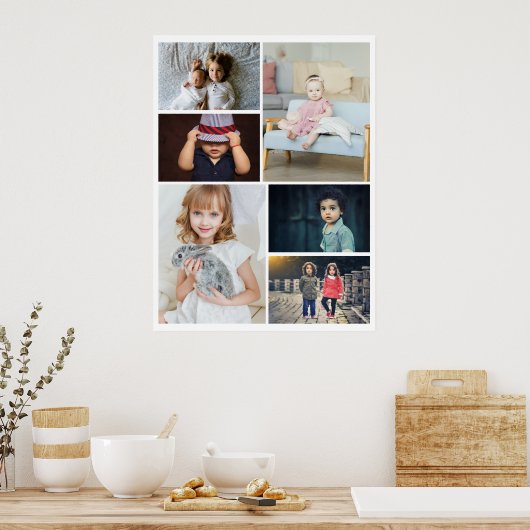 6 Foto Collage Aangepast Poster (Keuken)