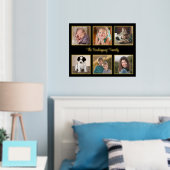 6 Foto Collage Aangepaste tekst Zwart goud Folie Afdrukken (Insitu (Slaapkamer))