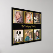 6 Foto Collage Aangepaste tekst Zwart goud Folie Afdrukken (Laagn)