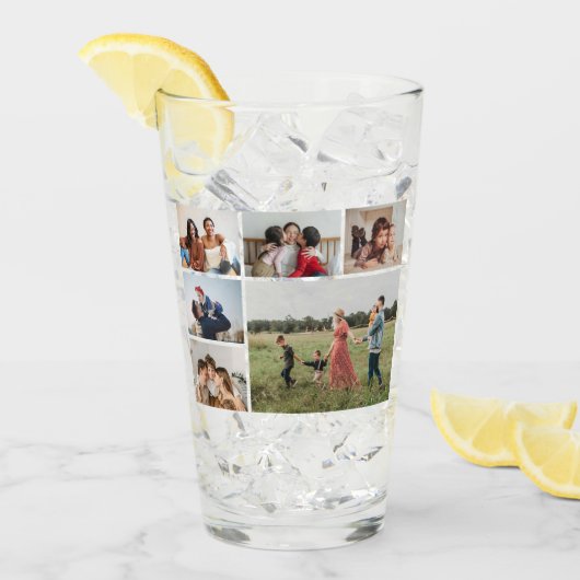 6 Foto collage - achtergrondkleur kan worden gewij Glas (Voorkant ijs)