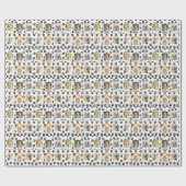 6 Foto Collage Add Name Dog House Paw Prins Cadeaupapier (Vlak)