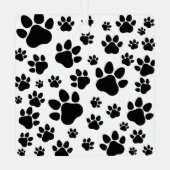 6 Foto Collage Add Name Dog House Paw Prins Metalen Ornament (Achterkant)