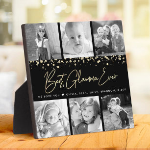 6 Foto Collage Best Glamma Ever Glam Gold Script Fotoplaat