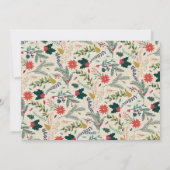 6 foto collage | bloemmotief Kerstmis Zwart Feestdagenkaart (Achterkant)