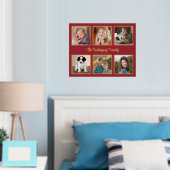 6 Foto Collage Custom Text Bourgogne Red Gold Folie Afdrukken (Insitu (Slaapkamer))