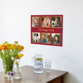 6 Foto Collage Custom Text Bourgogne Red Gold Folie Afdrukken (Laag (Keuken))