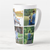 6 Foto Collage Dad Father Keepslag Latte Mok (Rechterhoek)