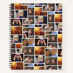 6 foto collage familie foto patroon notitieboek