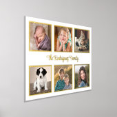 6 Foto Collage Gold Lijsten Aangepaste gouden teks Folie Afdrukken (Laagn)