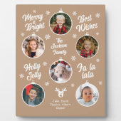 6 Foto Collage Grandma Ornaments Kerstrode pl Fotoplaat (Voorkant)