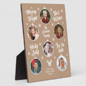 6 Foto Collage Grandma Ornaments Kerstrode pl Fotoplaat (Zijkant)