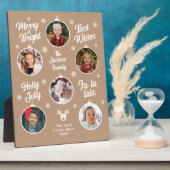 6 Foto Collage Grandma Ornaments Kerstrode pl Fotoplaat (Zijkant)