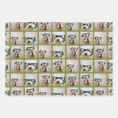 6 foto collage grid - rood groen goud inpakpapier vel (Voorkant 3)