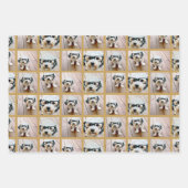 6 foto collage grid - rood groen goud inpakpapier vel (Voorkant)